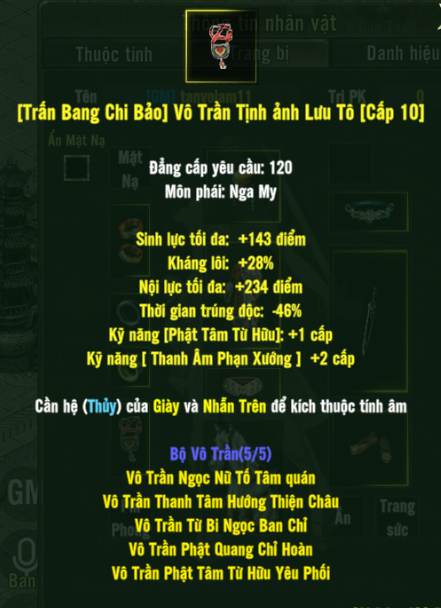 [Trấn Bang Chi Bảo] Vô Trần Tịnh ảnh Lưu Tô